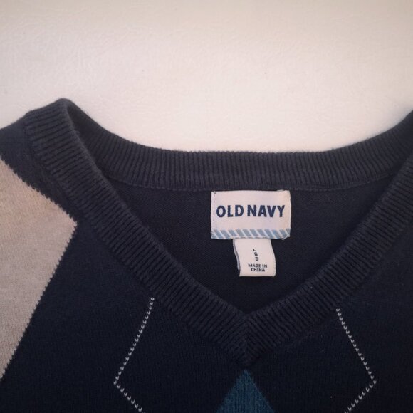 Old Navy Men's Argile Pattern Lightweight V-neck Sweater - Picture 4 of 10